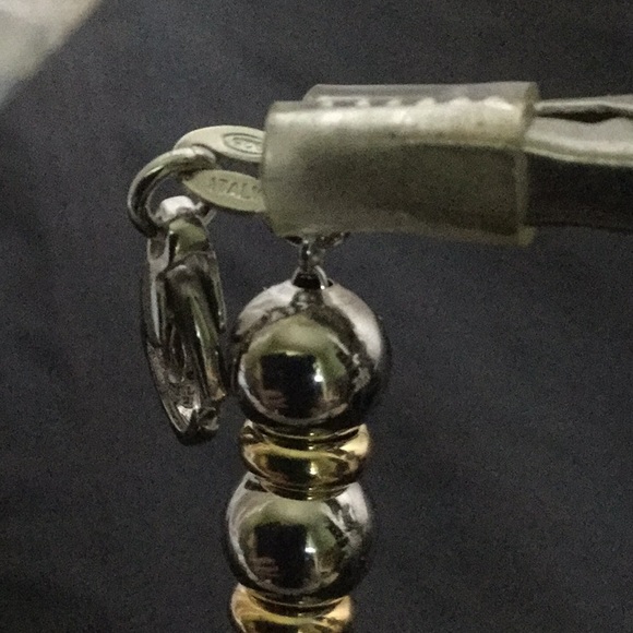 7 1/2”SterlingSilver Beads(7mm) W/24K YelowGld/925 - Picture 8 of 8